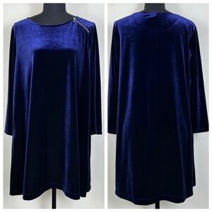 Joan Vass Velvet Tunic Mini‎ Dress